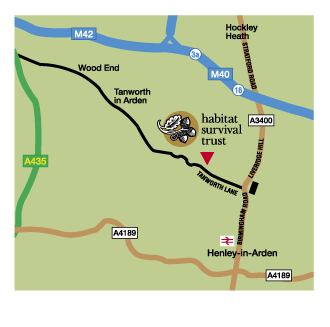 Location map showing the location of the Habitat Survival Centre